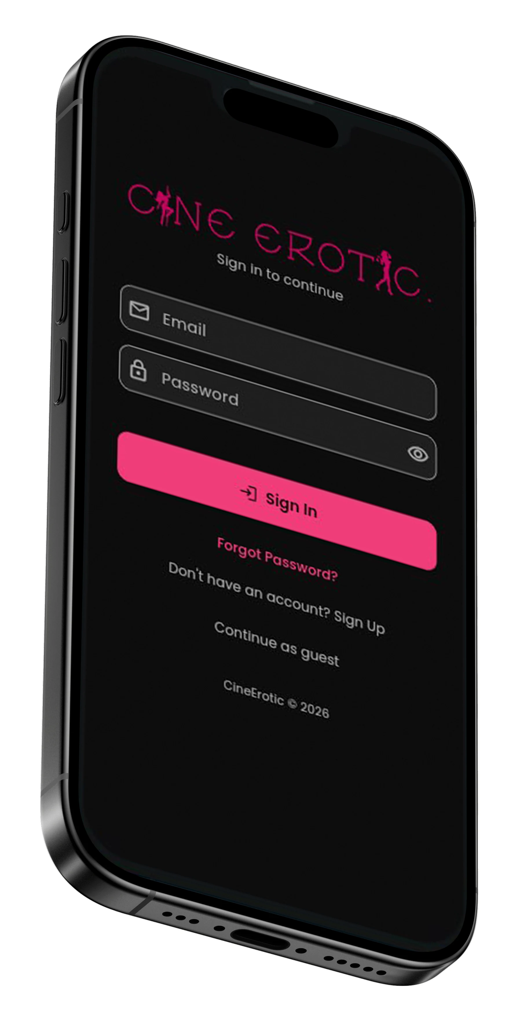 CineErotic Flutter app home