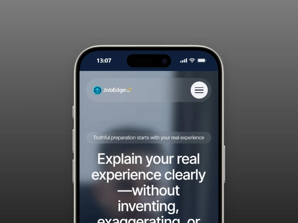 JobedgeAi mobile landing screen